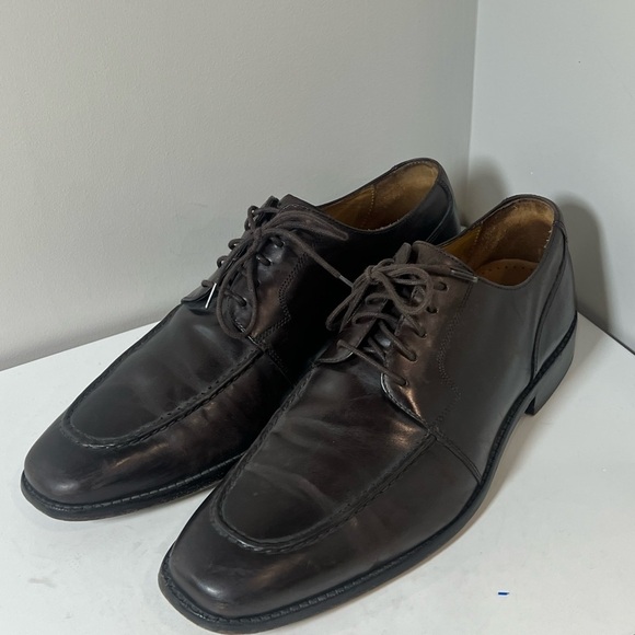 Cole Haan 11.5 Brown Derby Classic Dress Shoes Full Grain Leather Business - Picture 2 of 14